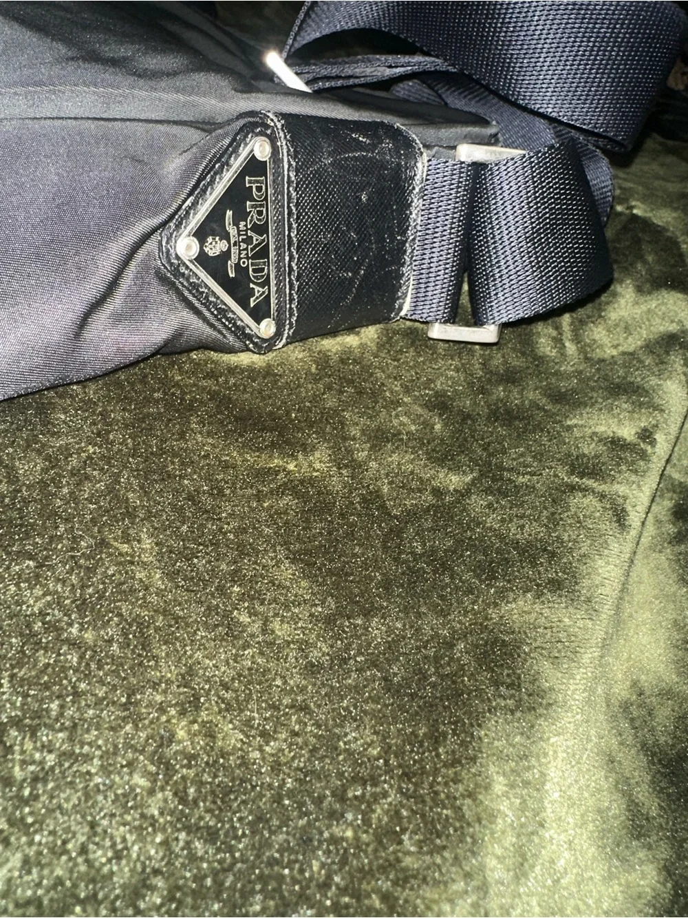 Prada Black Nylon Messenger Crossbody Bag